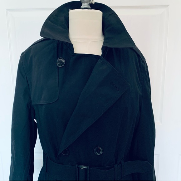 Defense Logistics Agency All Weather Lined Black Army Trench Coat 38R - Picture 2 of 12